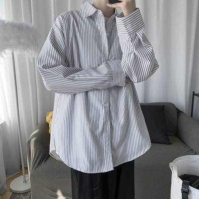 Cămașă bărbați cu mâneci lungi în dungi