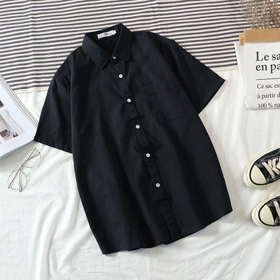 Ikdienas vīriešu lina krekls divi modeļi ar īsām un garām piedurknēm