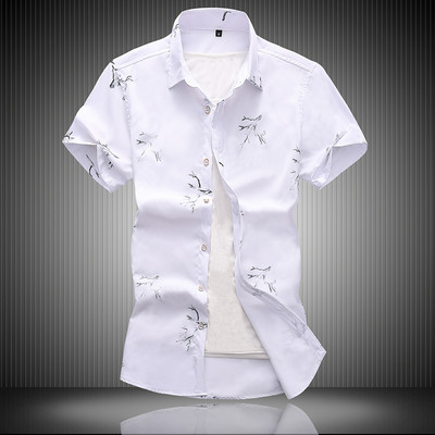 Cămașă pentru bărbați model nou, cu guler clasic și mâneci scurte