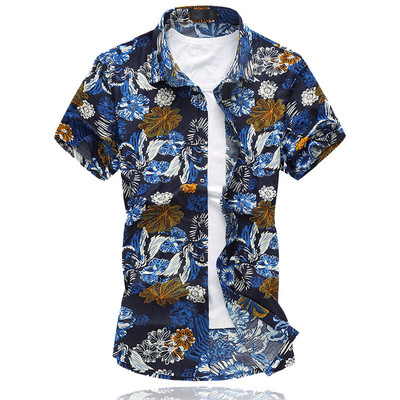 Cămașă pentru bărbați model nou, cu guler clasic și mâneci scurte