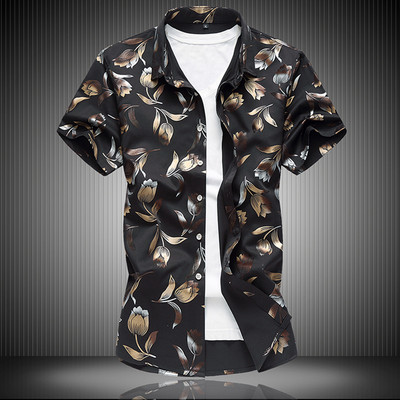 Moderns vīriešu krekls ar apkakli un īsām piedurknēm vairākās krāsās