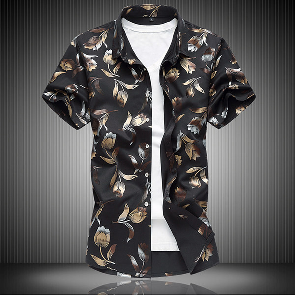 Moderns vīriešu krekls ar apkakli un īsām piedurknēm vairākās krāsās