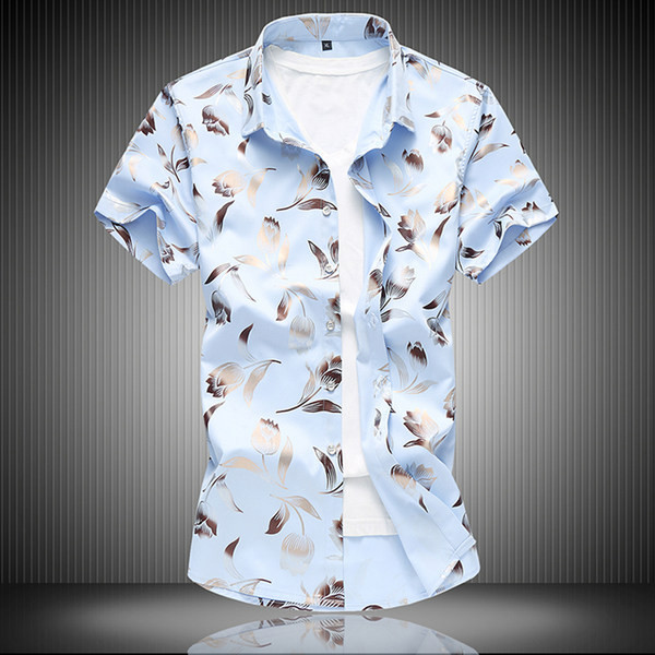 Moderns vīriešu krekls ar apkakli un īsām piedurknēm vairākās krāsās