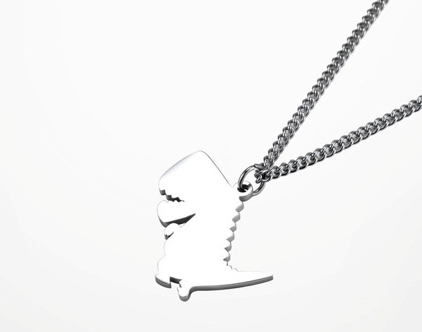 Lanț modern pentru bărbați cu pandantiv de dinozaur