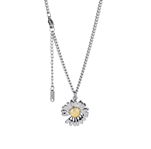 Actual lanț bărbătesc cu pandantiv cu flori