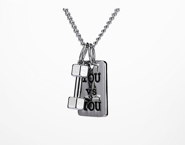 Moderna vīriešu ķēde ar kulonu ar dažādiem uzrakstiem