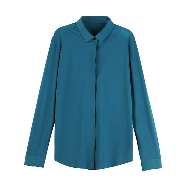 Cămașă elegantă pentru bărbați, cu mâneci lungi și decolteu O