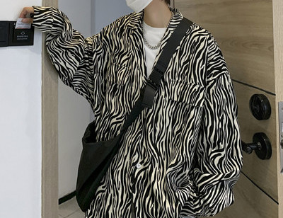 Cămașă de primăvară pentru bărbați cu imprimeu animal