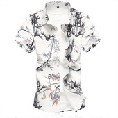 Cămașă modernă pentru bărbați cu guler clasic și mâneci scurte - mai multe culori