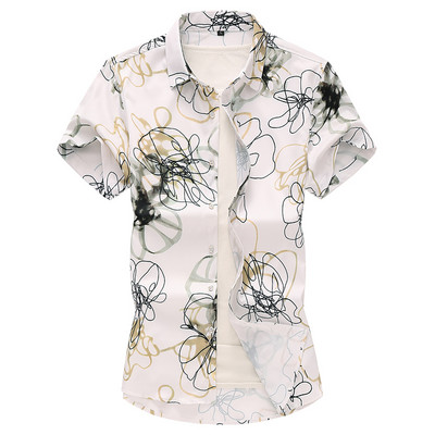 Cămașă modernă pentru bărbați cu guler clasic și mâneci scurte - mai multe culori