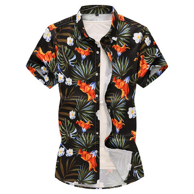 Cămașă modernă pentru bărbați cu guler clasic și mâneci scurte - mai multe culori