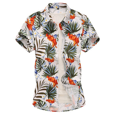 Cămașă modernă pentru bărbați cu guler clasic și mâneci scurte - mai multe culori