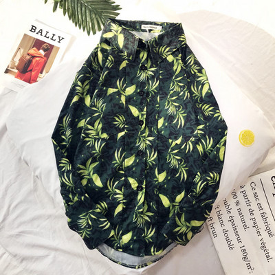 Vīriešu moderns krekls ar aplikācijām un garām piedurknēm