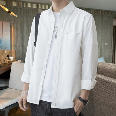 Ανδρικό πουκάμισο με μακριά μανίκια και επιγραφή σε διάφορα χρώματα