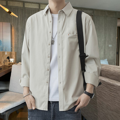 Ανδρικό πουκάμισο με μακριά μανίκια και επιγραφή σε διάφορα χρώματα