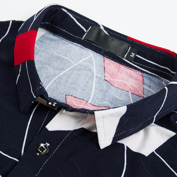 Camasa de barbati model nou cu maneci scurte si model in mai multe culori