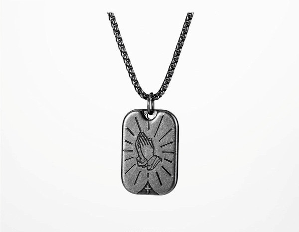 Lanț lung metalic pentru bărbați zilnic cu pandantiv