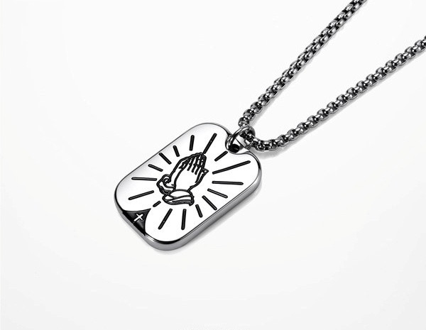 Lanț lung metalic pentru bărbați zilnic cu pandantiv