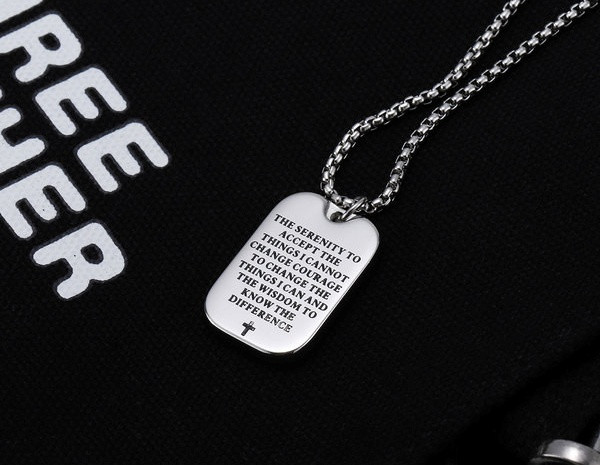 Lanț lung metalic pentru bărbați zilnic cu pandantiv