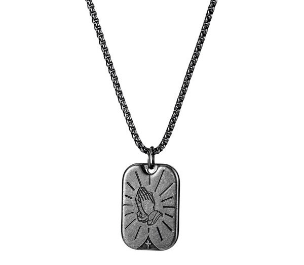 Lanț lung metalic pentru bărbați zilnic cu pandantiv