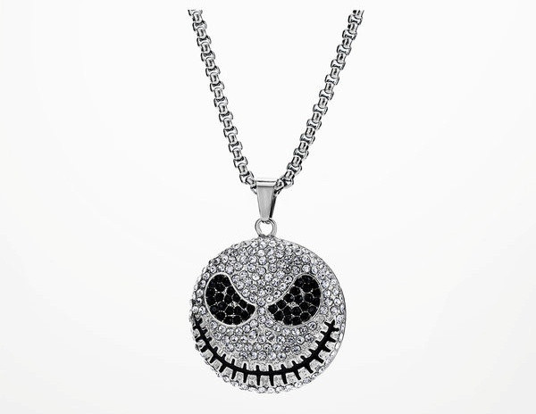 Lanț bărbătesc actual cu pandantiv și pietre decorative