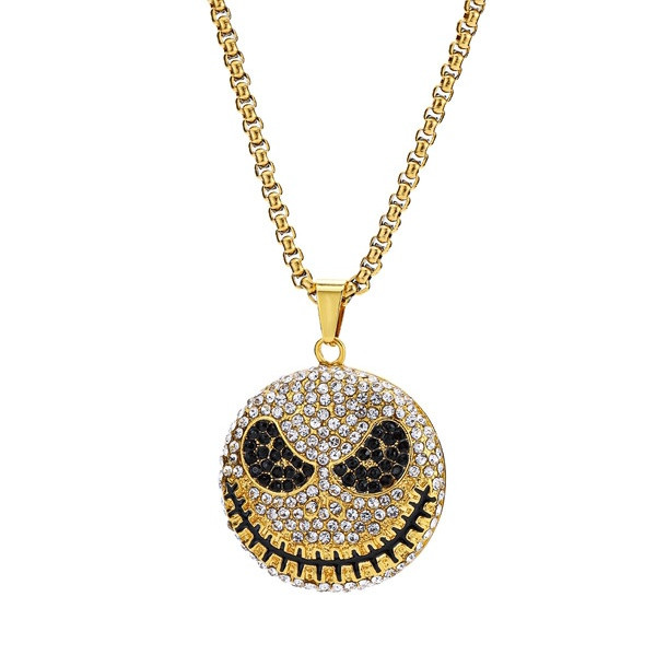 Lanț bărbătesc actual cu pandantiv și pietre decorative