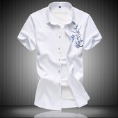 Μοντέρνο ανδρικό πουκάμισο με floral τύπωμα