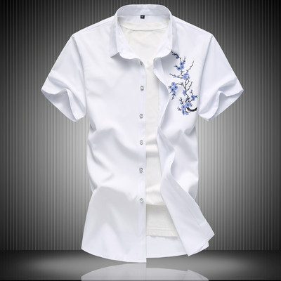 Μοντέρνο ανδρικό πουκάμισο με floral τύπωμα