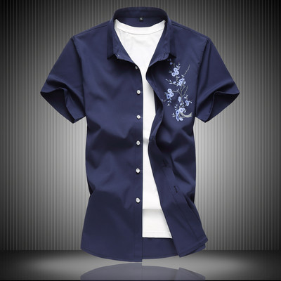 Μοντέρνο ανδρικό πουκάμισο με floral τύπωμα