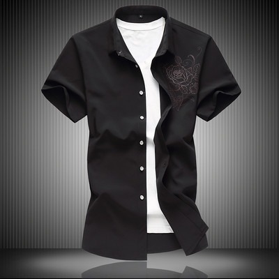 Μοντέρνο ανδρικό πουκάμισο με floral τύπωμα