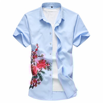 Μοντέρνο ανδρικό πουκάμισο με floral τύπωμα