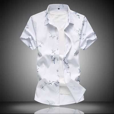 Μοντέρνο ανδρικό πουκάμισο με floral τύπωμα