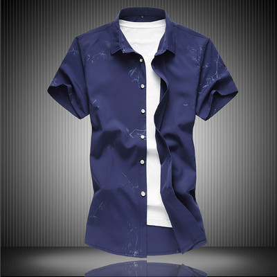 Μοντέρνο ανδρικό πουκάμισο με floral τύπωμα