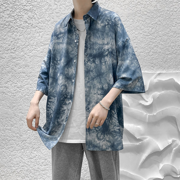 Cămașă casual pentru bărbați cu nasturi în patru culori