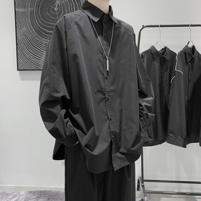 Ανδρικό πουκάμισο φαρδύ μοντέλο με μακριά μανίκια