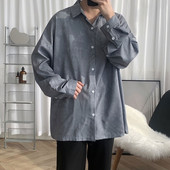 Cămașă casual bărbătească model drept de culoare gri