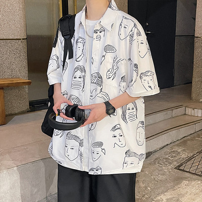 Cămașă casual pentru bărbați cu aplicație în trei culori