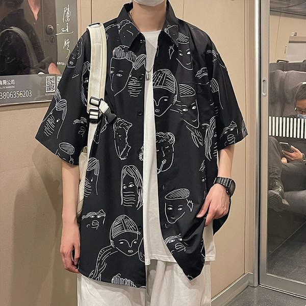 Cămașă casual pentru bărbați cu aplicație în trei culori