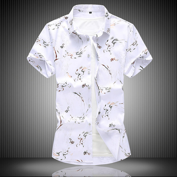 Camasa de barbati model nou cu guler clasic si maneci scurte - mai multe culori