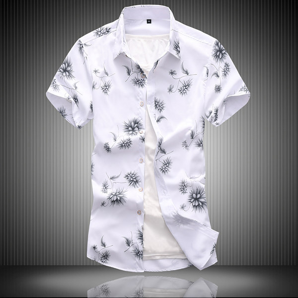 Camasa de barbati model nou cu guler clasic si maneci scurte - mai multe culori