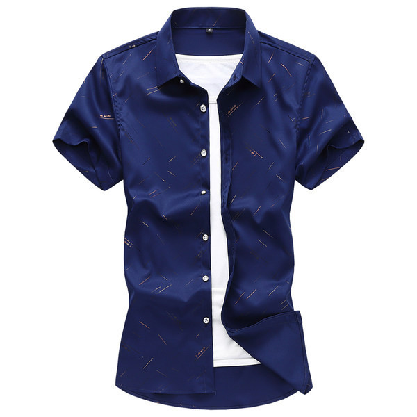 Camasa de barbati model nou cu guler clasic si maneci scurte - mai multe culori