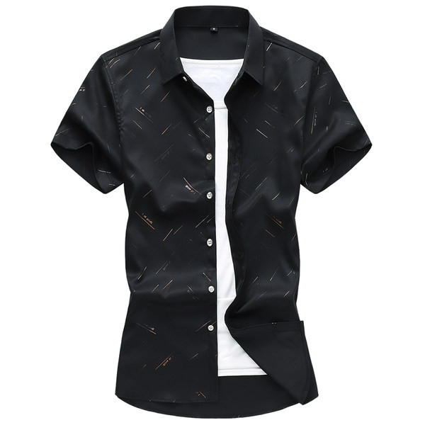 Camasa de barbati model nou cu guler clasic si maneci scurte - mai multe culori