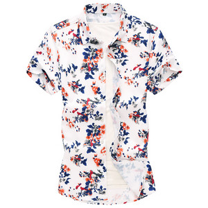 Cămașă modernă pentru bărbați cu mâneci scurte și aplicată în mai multe culori