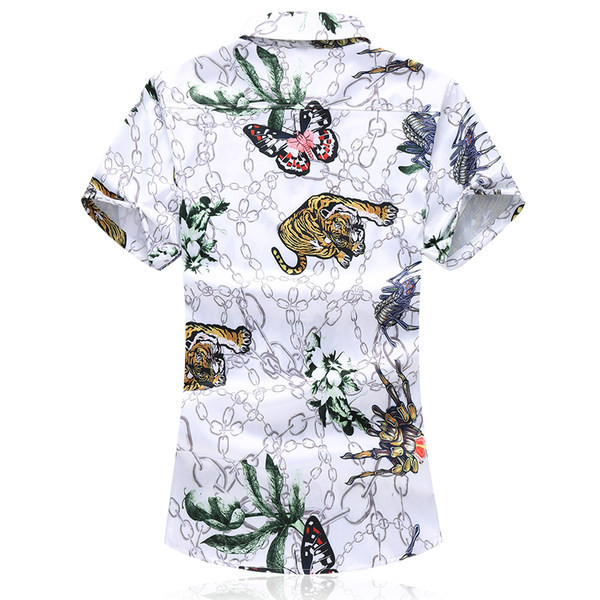 Cămașă modernă cu guler clasic și mâneci scurte pentru bărbați