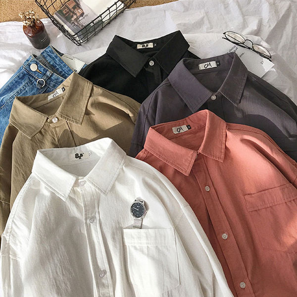 Cămașă casual de primăvară cu mâneci lungi pentru bărbați