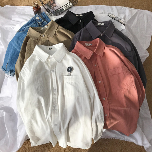 Cămașă casual de primăvară cu mâneci lungi pentru bărbați