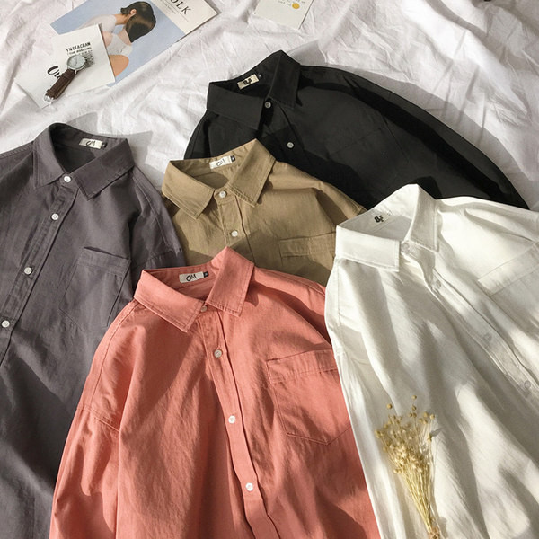 Cămașă casual de primăvară cu mâneci lungi pentru bărbați