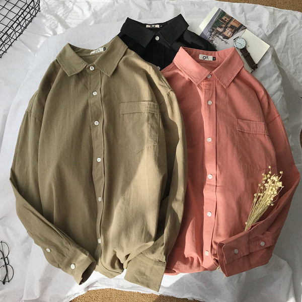 Cămașă casual de primăvară cu mâneci lungi pentru bărbați