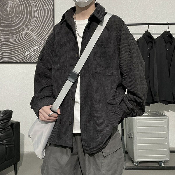 Camasa barbati din catifea model larg