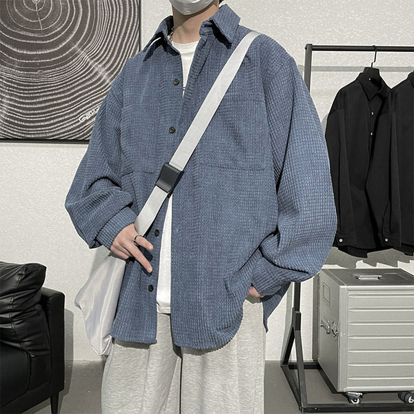 Camasa barbati din catifea model larg